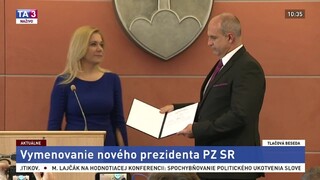Vymenovanie nového prezidenta PZ SR M. Lučanského