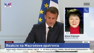 A. Vrbovská o reakciách na Macronove opatrenia