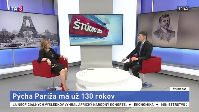 ŠTÚDIO TA3: Historička J. Pohaničová o výročí Eiffelovej veže
