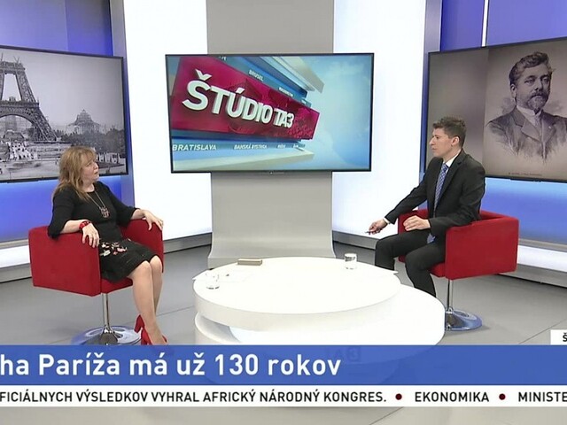 ŠTÚDIO TA3: Historička J. Pohaničová o výročí Eiffelovej veže