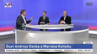 SNS proti ĽSNS. Danko v televízii TA3 čelil Kotlebovi