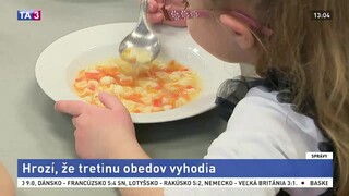Obedy zadarmo majú problém. Hrozí, že tretinu vyhodia