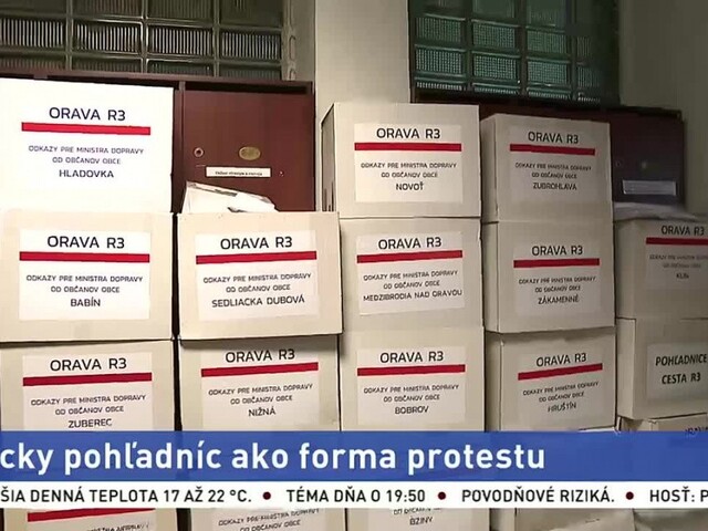 Protestovali formou pohľadníc, problémom je dokončenie diaľnice