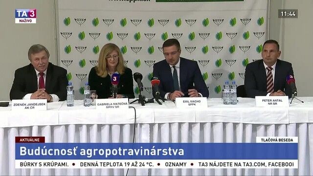 TB G. Matečnej, Z. Jandejska, E. Macha a P. Antala o agropotravinárstve