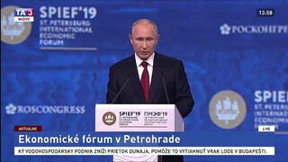 Prejav V. Putina na ekonomickom fóre v Petrohrade