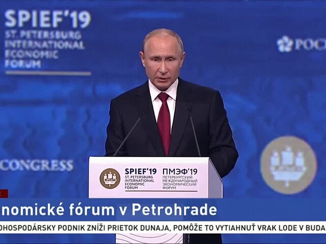 Prejav V. Putina na ekonomickom fóre v Petrohrade