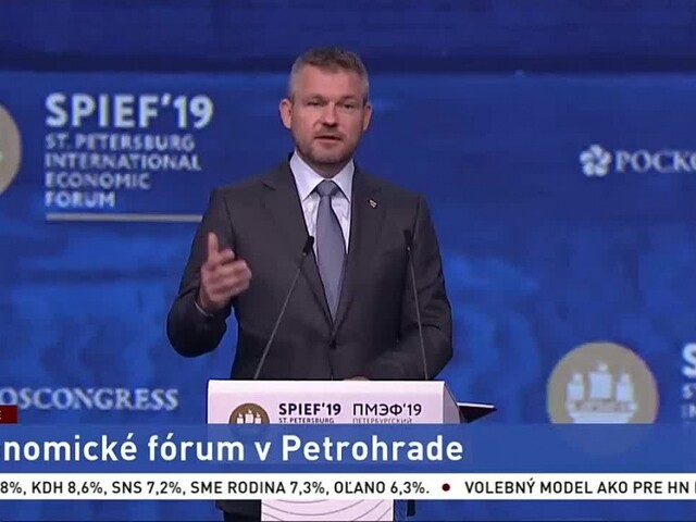 Prejav P. Pellegriniho na ekonomickom fóre v Petrohrade