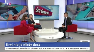 ŠTÚDIO TA3: Z. Kovaľová a M. Frigová o darovaní krvi