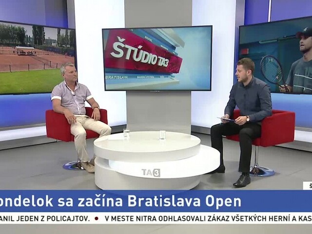 ŠTÚDIO TA3: B. Stankovič o Bratislava Open