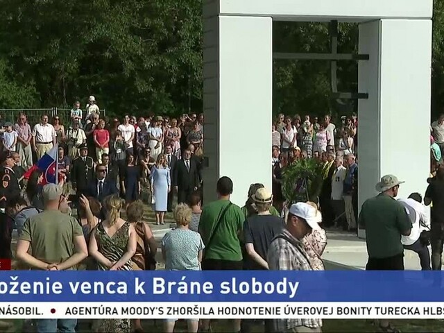 Položenie venca k pamätníku Brána Slobody prezidentkou Z. Čaputovou
