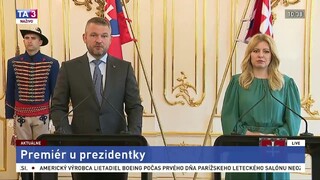 Brífing po stretnutí premiéra P. Pellegriniho a prezidentky Z. Čaputovej