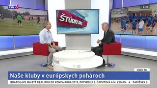 ŠTÚDIO TA3: K. Marko o našich kluboch v európskych pohároch