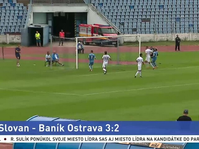 Slovan zdolal na Pasienkoch Baník Ostrava, rozhodol Cmiljanič