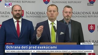 TB strany Sme rodina o ochrane detí pred exekúciami