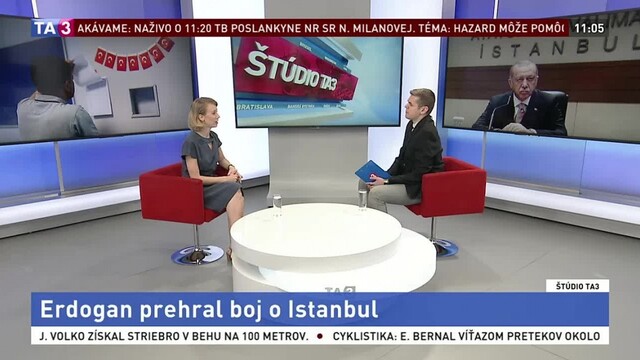 ŠTÚDIO TA3: Editorka euractiv.sk L. Yar o prehre Erdogana vo voľbách