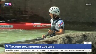 V Tacene pozmenená zostava, pokračuje Svetový pohár vo vodnom slalome