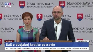 TB strany SaS o dvojakej kvalite potravín