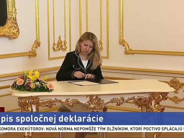 Podpis deklarácie o zahraničnopolitickej orientácii Slovenska