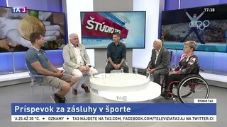 ŠTÚDIO TA3: V. Vadovičová, Á. Érsek, J. Zachara a P. Hochschorner o príspevku za zásluhy v športe