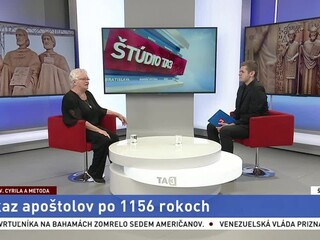 ŠTÚDIO TA3: Herečka I. Rapaičová o odkaze apoštolov po 1156 rokoch