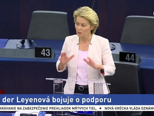 Prejav kandidátky na post predsedníčky EK U. von der Leyenovej v EP