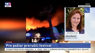 Delegátka J. Domič o požiari, pre ktorý prerušili hudobný festival