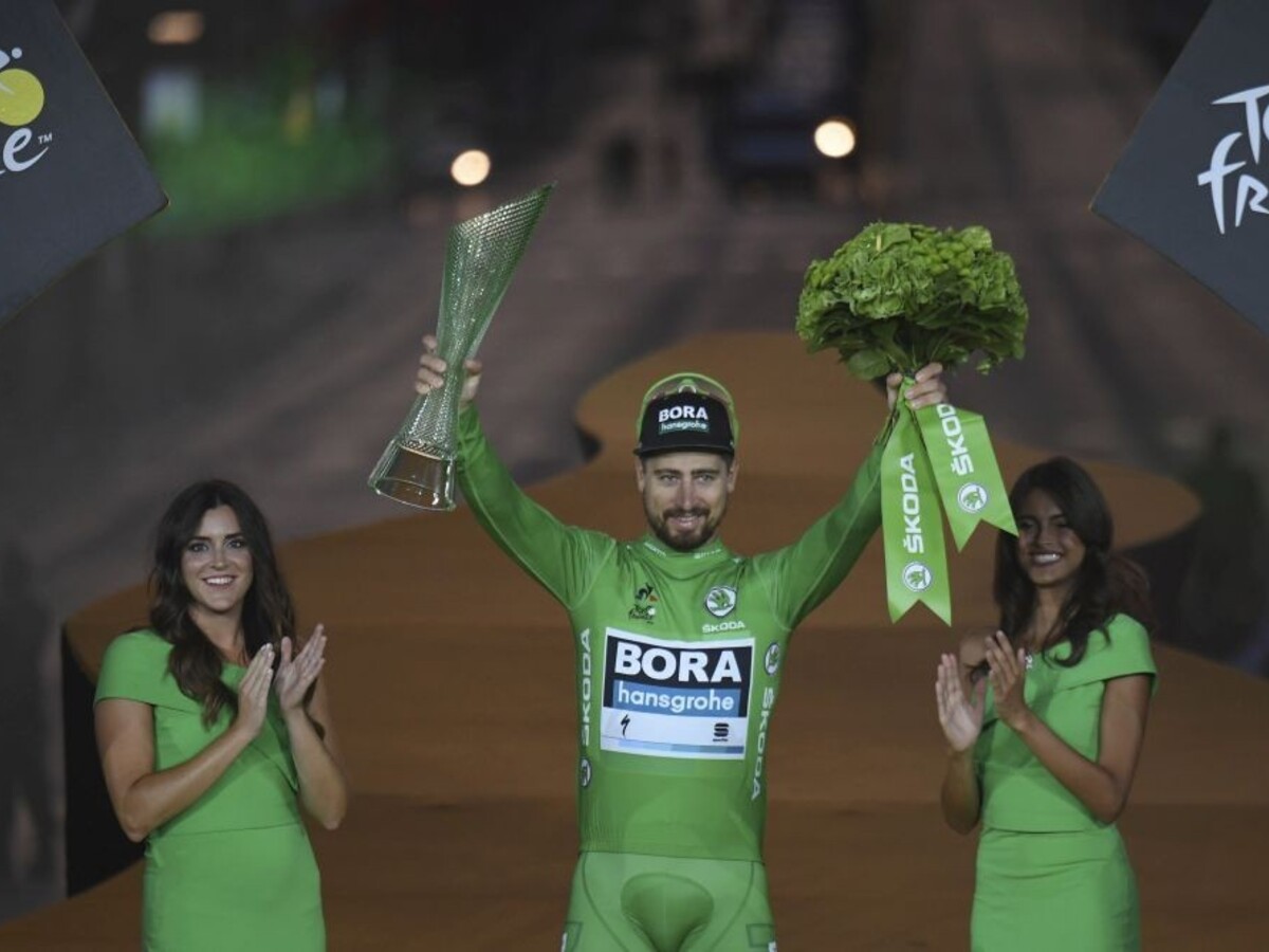 Fotogaléria: Sagan je rekordérom. Takto sa tešil zo zelenej trofeje