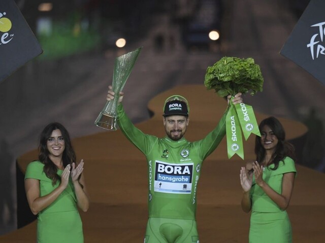 Fotogaléria: Sagan je rekordérom. Takto sa tešil zo zelenej trofeje