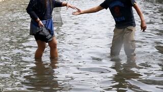 V uliciach indického mesta útočia krokodíly, priniesla ich záplava
