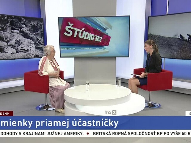 ŠTÚDIO TA3: Účastníčka SNP A. Bergerová o priebehu povstania