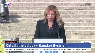 Príhovor prezidentky Z. Čaputovej na oslavách výročia SNP