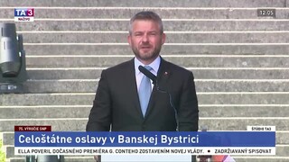 Príhovor premiéra P. Pellegriniho na oslavách v Banskej Bystrici