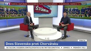 ŠTÚDIO TA3: J. Mucha o zápase našej reprezentácie proti výberu Chorvátska