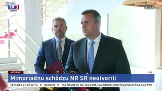 Vyhlásenie P. Pellegriniho a A. Danka po neotvorení mimoriadnej schôdze
