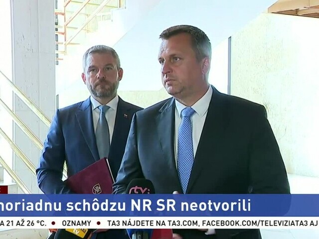 Vyhlásenie P. Pellegriniho a A. Danka po neotvorení mimoriadnej schôdze