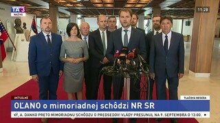 TB predstaviteľov strany OĽANO po neotvorení mimoriadnej schôdze