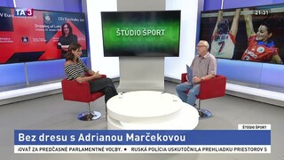 ŠTÚDIO ŠPORT: Bez dresu s Adrianou Marčekovou