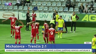 Michalovce Trenčín zdolali, ten doplatil na skoré vylúčenie