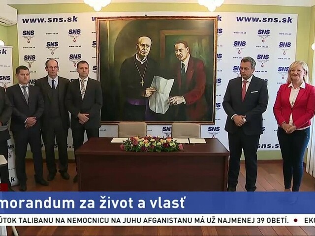 TB zástupcov SNS a KDŽP k podpisu Memoranda za život a vlasť