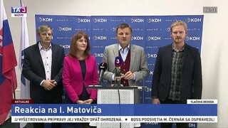 TB predsedu strany KDH A. Hlinu k tvrdeniam I. Matoviča