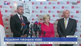 TB P. Pellegriniho, Ľ. Laššákovej a J. Cirana o výjazdovom rokovaní vlády