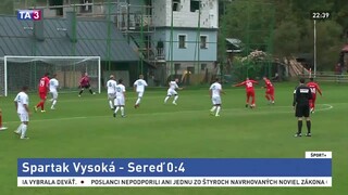 Sereď vysoko zdolala Spartak Vysoká, výsledok stanovil Louka