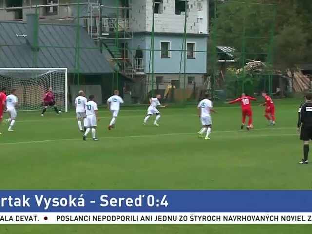 Sereď vysoko zdolala Spartak Vysoká, výsledok stanovil Louka