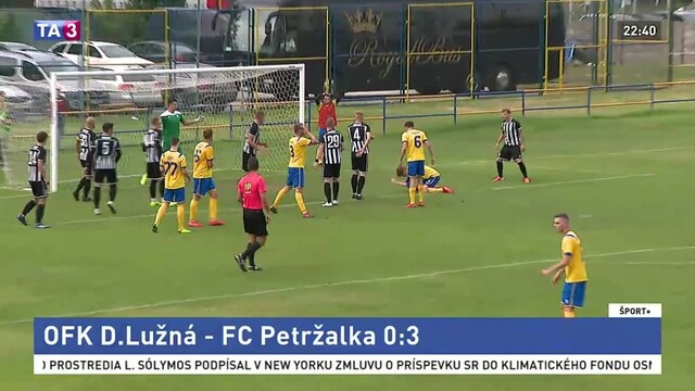Petržalka zdolala Dunajskú Lužnú, Kamenár mal v bráne premiéru