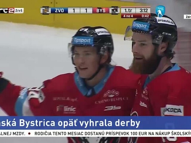 Pohronské derby bolo plné adrenalínu, vyhrala ho však Bystrica