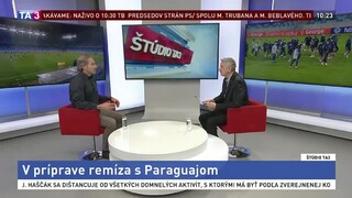 ŠTÚDIO TA3: Tréner K. Marko o zápase Slovenska s Paraguajom