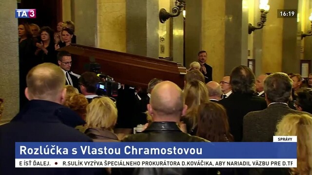 V Prahe sa naposledy rozlúčili s herečkou V. Chramostovou