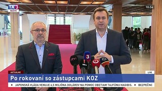 TB A. Danka a M. Magdoška po rokovaní so zástupcami KOZ