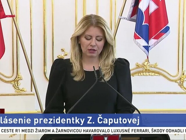 Vyhlásenie prezidentky Z. Čaputovej o aktuálnych kauzách