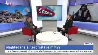 ŠTÚDIO TA3: Politológ J. Klavec o Baghdádího smrti